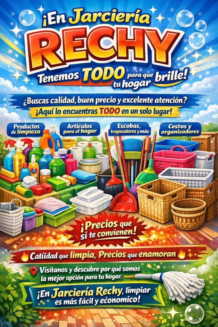 Promoción general de Jarciería Rechy con artículos de limpieza y hogar